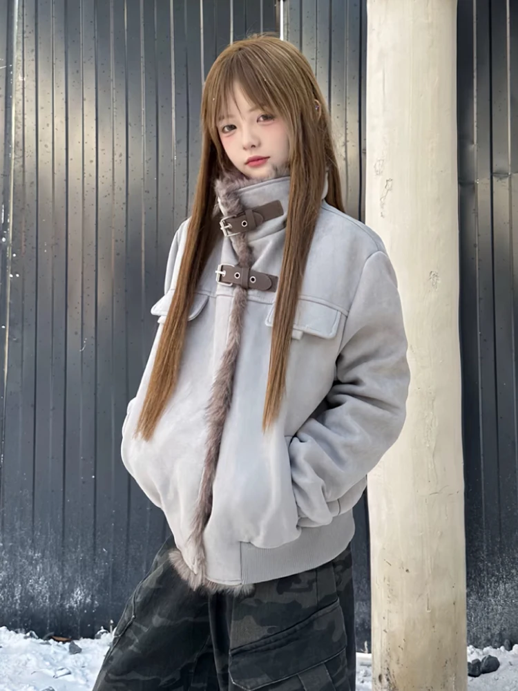 Мужская и женская куртка с воротником из овечьей шерсти, зимнее утепленное хлопковое пальто, мотоциклетная куртка для пар, модная городская куртка
Мужская и женская куртка с воротником из овечьей шерсти, зимнее утепленное хлопковое пальто, мотоциклетная куртка для пар, модная городская куртка