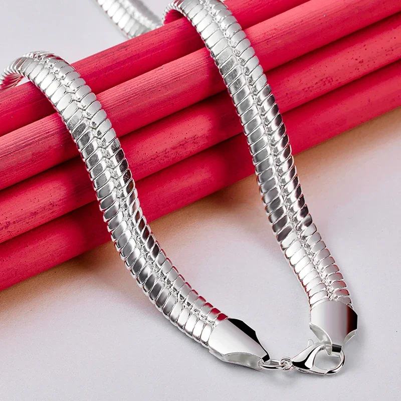 ALITREE 925 Sterling Silver Hip Hop Necklaces For Man Woman 8mm Snake Chain Party Wedding Birthday Gift Popular Fashion Jewelry
ALITREE 925 Sterling Silver Hip Hop Necklaces For Man Woman 8mm Snake Chain Party Wedding Birthday Gift Popular Fashion Jewelry