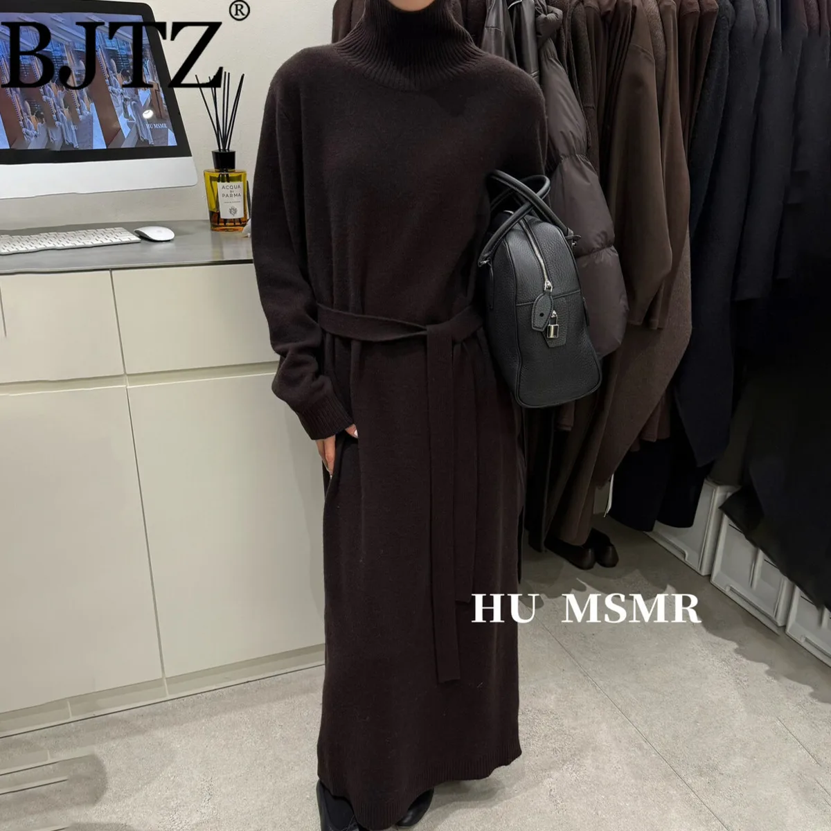 BJTZ Long Knit Dress Women 2025 Tie Waist Comfortable Elegant Simple Premium High Quality Warm Autumn Winter Casual Lounge
BJTZ Long Knit Dress Women 2025 Tie Waist Comfortable Elegant Simple Premium High Quality Warm Autumn Winter Casual Lounge