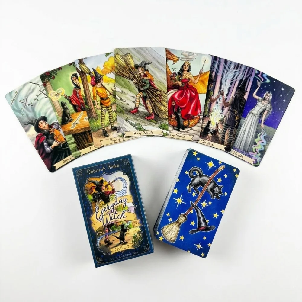 78Pcs Everyday Witch Tarot Cards Deck for Beginners Divination Game English Version Witchcraft Supplies Mini Portable Tarot Deck
78Pcs Everyday Witch Tarot Cards Deck for Beginners Divination Game English Version Witchcraft Supplies Mini Portable Tarot Deck
