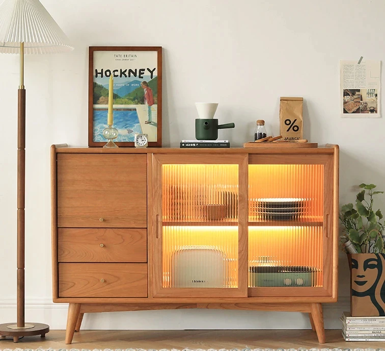 Solid Wood Dining Side Chest of Drawers Japanese White Oak Living Room Storage Cabinet
Solid Wood Dining Side Chest of Drawers Japanese White Oak Living Room Storage Cabinet