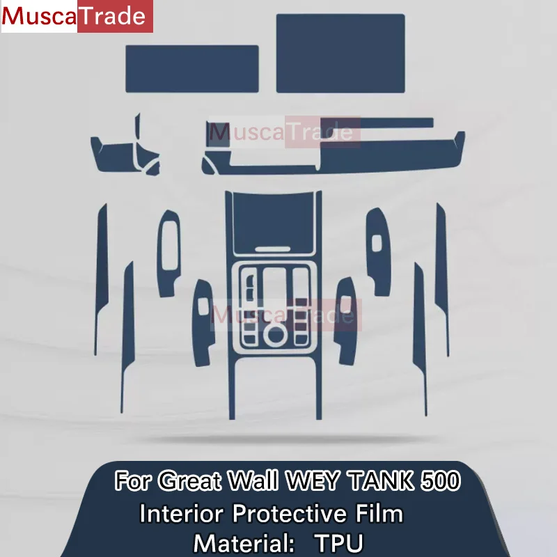 For GWM Great Wall Tank 500 Car Interior Stickers Central Control Gear Air Dashboard Steering Wheel Dacals Transparent TPU Film
For GWM Great Wall Tank 500 Car Interior Stickers Central Control Gear Air Dashboard Steering Wheel Dacals Transparent TPU Film