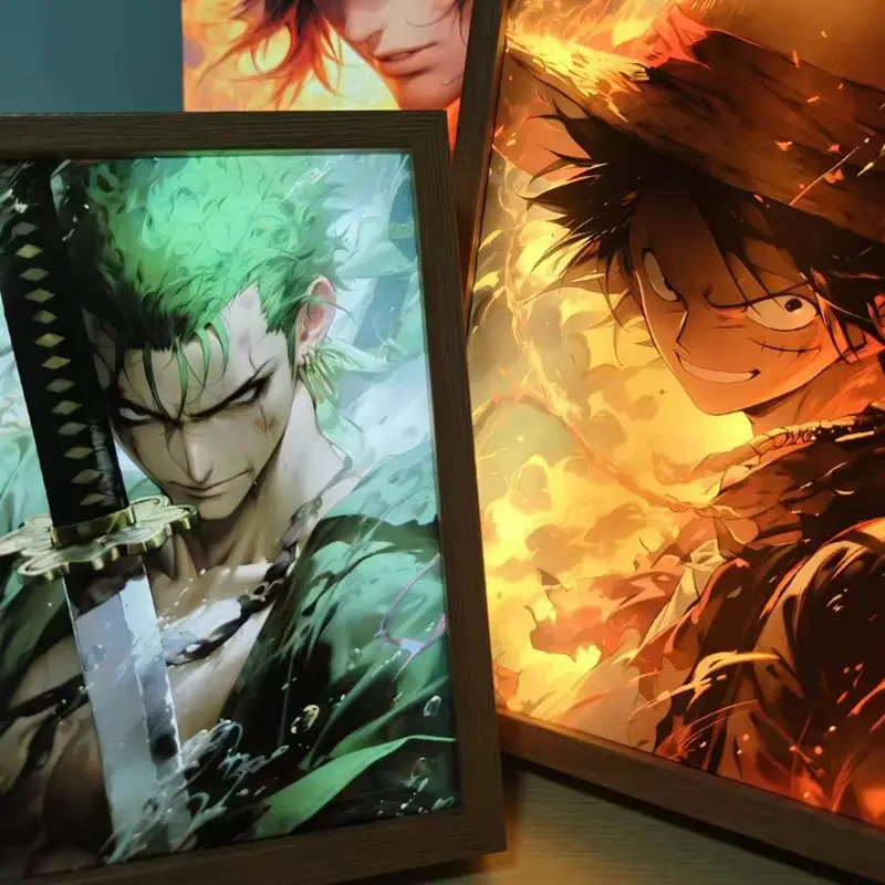Anime One Piece Luffy Light Painting Bed Night Headlight Bedroom Wall Hanging Photo Frame Luminous Painting Decorative Gift
Anime One Piece Luffy Light Painting Bed Night Headlight Bedroom Wall Hanging Photo Frame Luminous Painting Decorative Gift