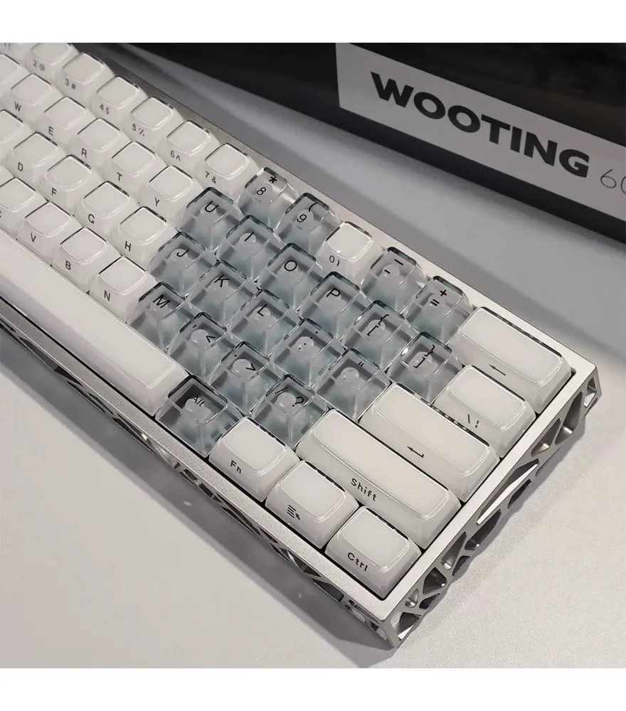 Crystal jelly side engraved 136 key small full key PC two-color injection molding ice crystal wooting mechanical keyboard
Crystal jelly side engraved 136 key small full key PC two-color injection molding ice crystal wooting mechanical keyboard