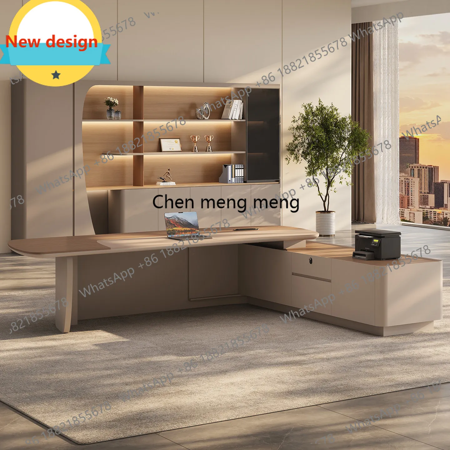 B567 Light luxury high-end office furniture President's table High-end class desk Office table and chair combination
B567 Light luxury high-end office furniture President's table High-end class desk Office table and chair combination