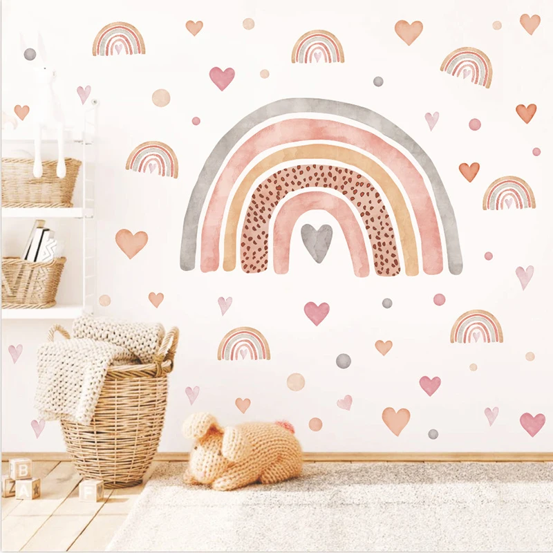 Bohemian Children's Room Background PVC Decorative Wall Stickers Self-adhesive Love Big Rainbow Kids Sticker Decals Murals Art
Bohemian Children's Room Background PVC Decorative Wall Stickers Self-adhesive Love Big Rainbow Kids Sticker Decals Murals Art