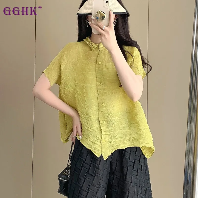 GGHK Miyake Style Pleated Jacket Women in Summer 2026 New Loose Plus Size Short Sleeved Sun Protection Top Female Cardigans
GGHK Miyake Style Pleated Jacket Women in Summer 2026 New Loose Plus Size Short Sleeved Sun Protection Top Female Cardigans