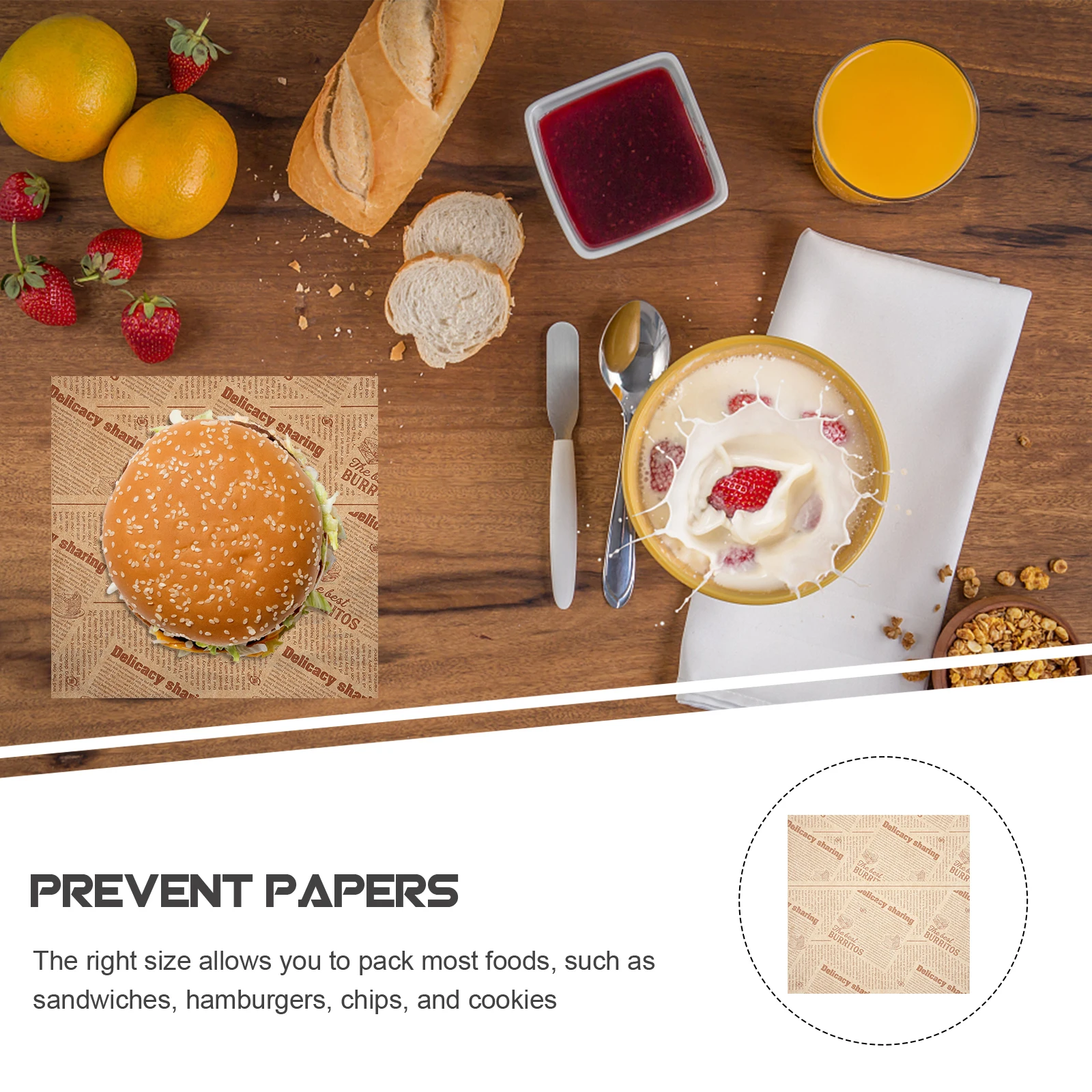 100 Sheets Oil proof Food Non Stick Chips Paper Wrapping Paper for Baking Fried Cake Supplies Non stick Home Use
100 Sheets Oil proof Food Non Stick Chips Paper Wrapping Paper for Baking Fried Cake Supplies Non stick Home Use