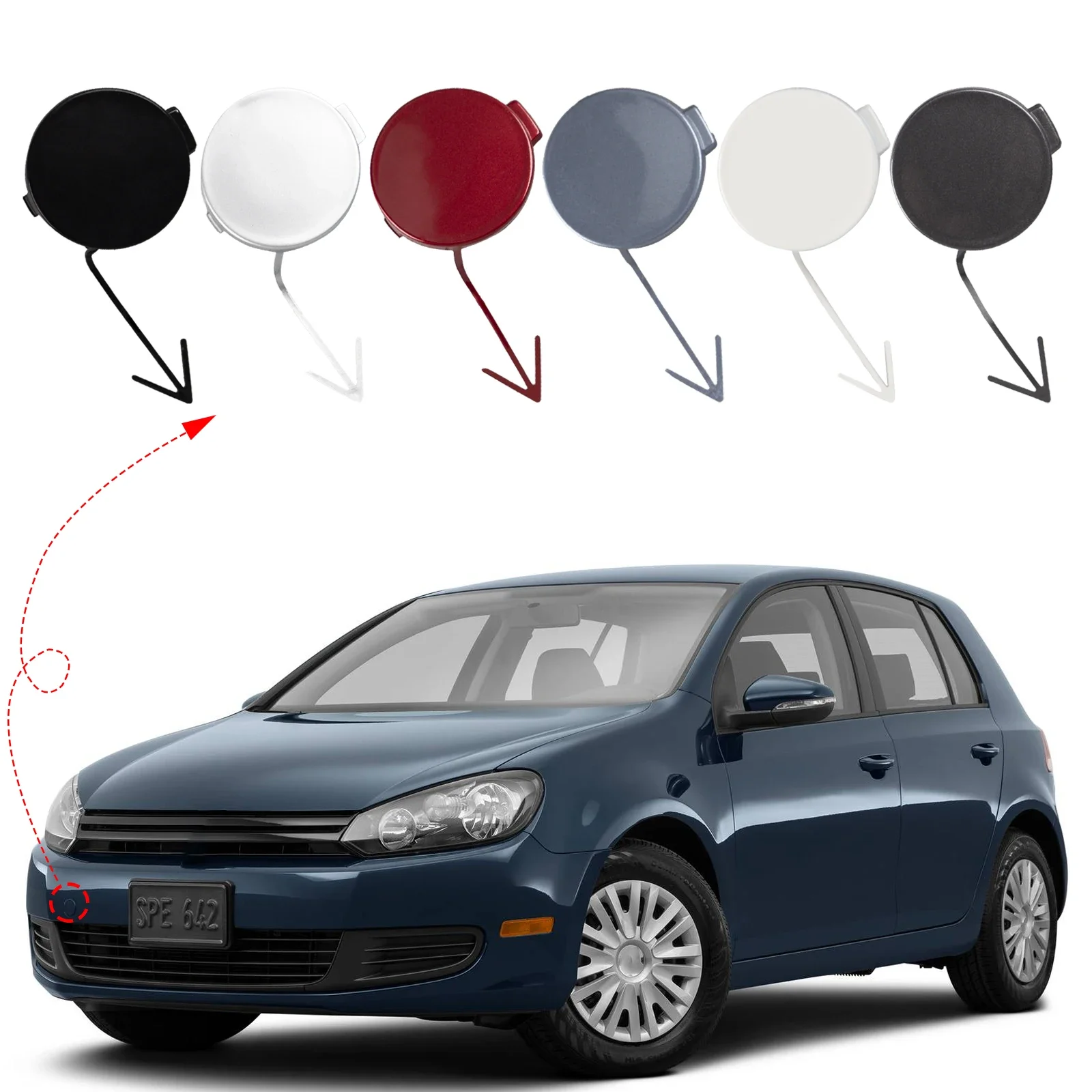 Front Bumper Tow Hook Cover Cap Towing Eye For VW GOLF VI MK6 Accessories 2009 2010 2011 2012 5K0807241 5K0 807 241
Front Bumper Tow Hook Cover Cap Towing Eye For VW GOLF VI MK6 Accessories 2009 2010 2011 2012 5K0807241 5K0 807 241