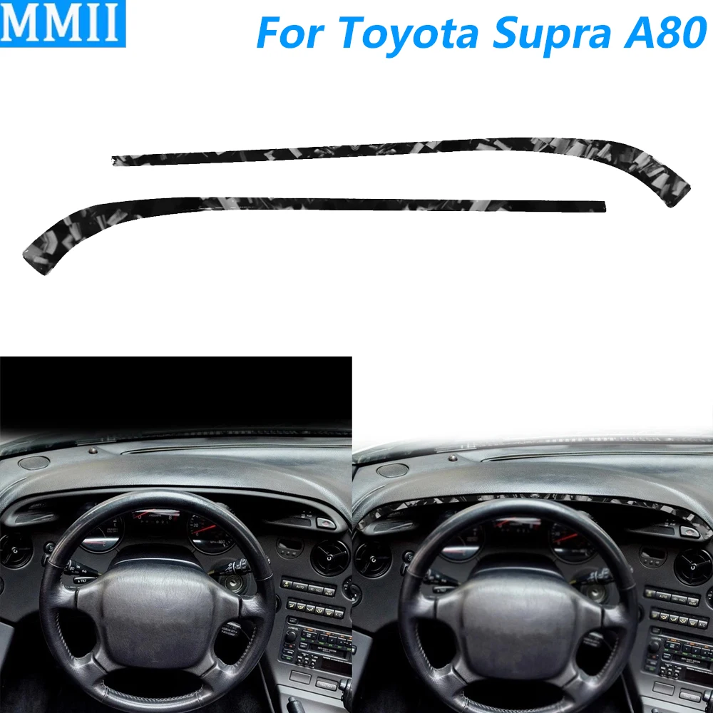 For Toyota Supra A80 MK4 1993-1999 Forged Carbon Fiber Driver's Side Dashboard Speedometer Trim Strips Car Accessories Sticker
For Toyota Supra A80 MK4 1993-1999 Forged Carbon Fiber Driver's Side Dashboard Speedometer Trim Strips Car Accessories Sticker