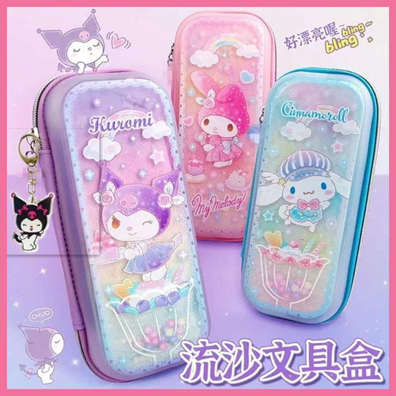School Supplies New Sanrio Kuromi Melody Cinnamoroll Cartoon High Appearance Level Quicksand Pencil Case Pencil Bag Girl Student
School Supplies New Sanrio Kuromi Melody Cinnamoroll Cartoon High Appearance Level Quicksand Pencil Case Pencil Bag Girl Student