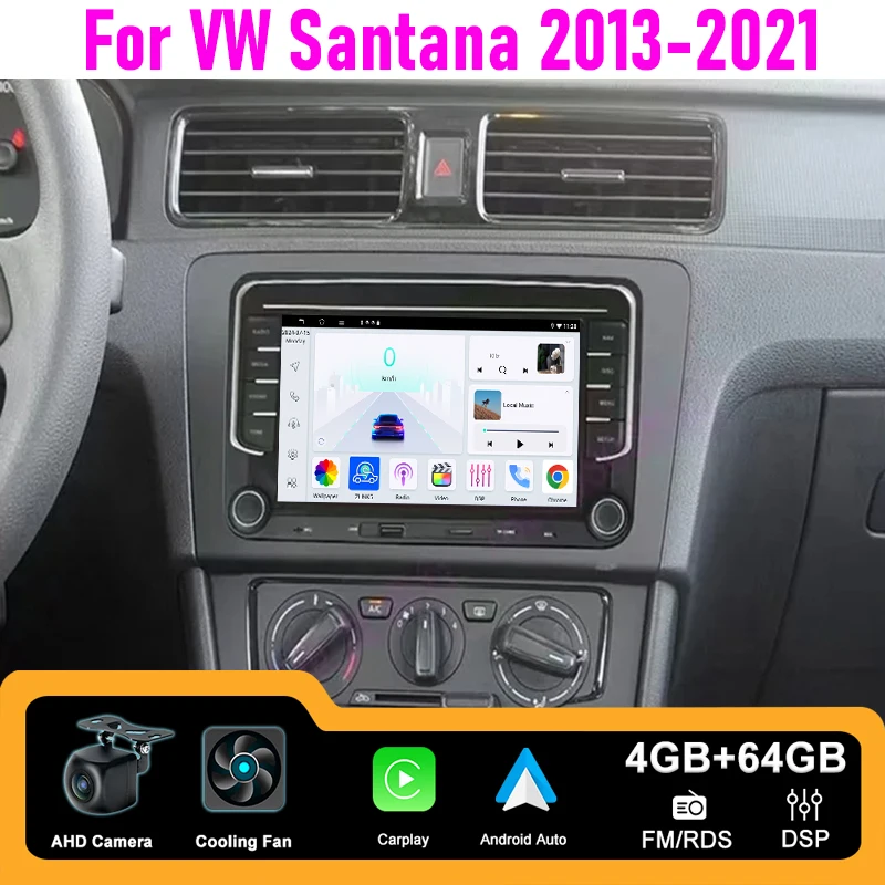 7" Car Radio For VW Santana 2013-2021 Apple Carplay Android Auto Head Unit GPS Navi 4+64GB + Rear Camera
7" Car Radio For VW Santana 2013-2021 Apple Carplay Android Auto Head Unit GPS Navi 4+64GB + Rear Camera