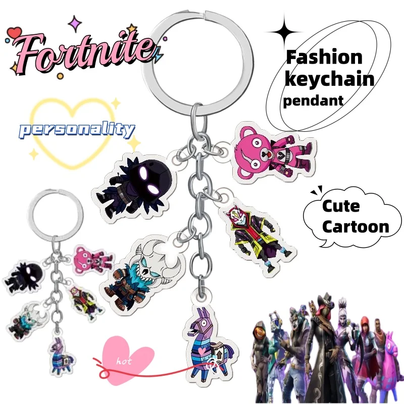 Fortnite acrylic double-sided transparent keychain, cute, stylish, personalized, kawaii creative pendant, gift for friends
Fortnite acrylic double-sided transparent keychain, cute, stylish, personalized, kawaii creative pendant, gift for friends