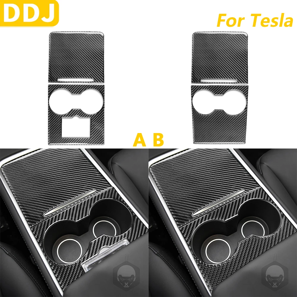For Tesla Model Y 2020-2024 Model 3 2017-2022 Carbon Fiber Center Storage Cup Holder Panel Trim Cover Car Accessories Sticker
For Tesla Model Y 2020-2024 Model 3 2017-2022 Carbon Fiber Center Storage Cup Holder Panel Trim Cover Car Accessories Sticker