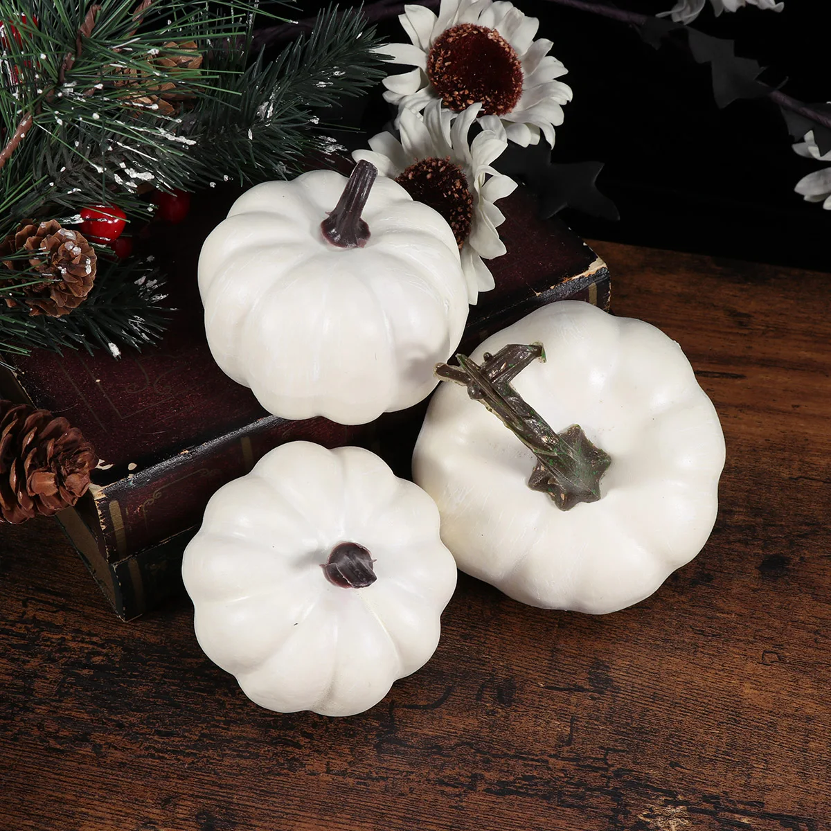6 Pcs Simulation Pumpkin Mold Fake Model White Pumpkins for Fall Decor DIY Craft Kids Toy Photography Props Halloween
6 Pcs Simulation Pumpkin Mold Fake Model White Pumpkins for Fall Decor DIY Craft Kids Toy Photography Props Halloween