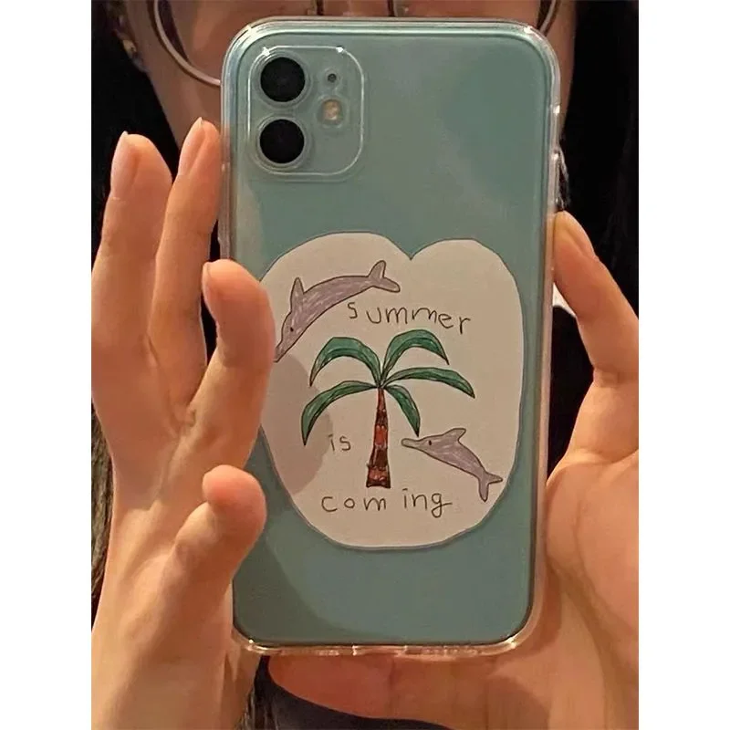 Cute Cartoon Dolphin Coconut Tree Phone Case For iPhone 17 16 15 11 12 14 13 Pro Max Mini X XS XR 7 8 Plus SE4 16E Cover Fundas
Cute Cartoon Dolphin Coconut Tree Phone Case For iPhone 17 16 15 11 12 14 13 Pro Max Mini X XS XR 7 8 Plus SE4 16E Cover Fundas