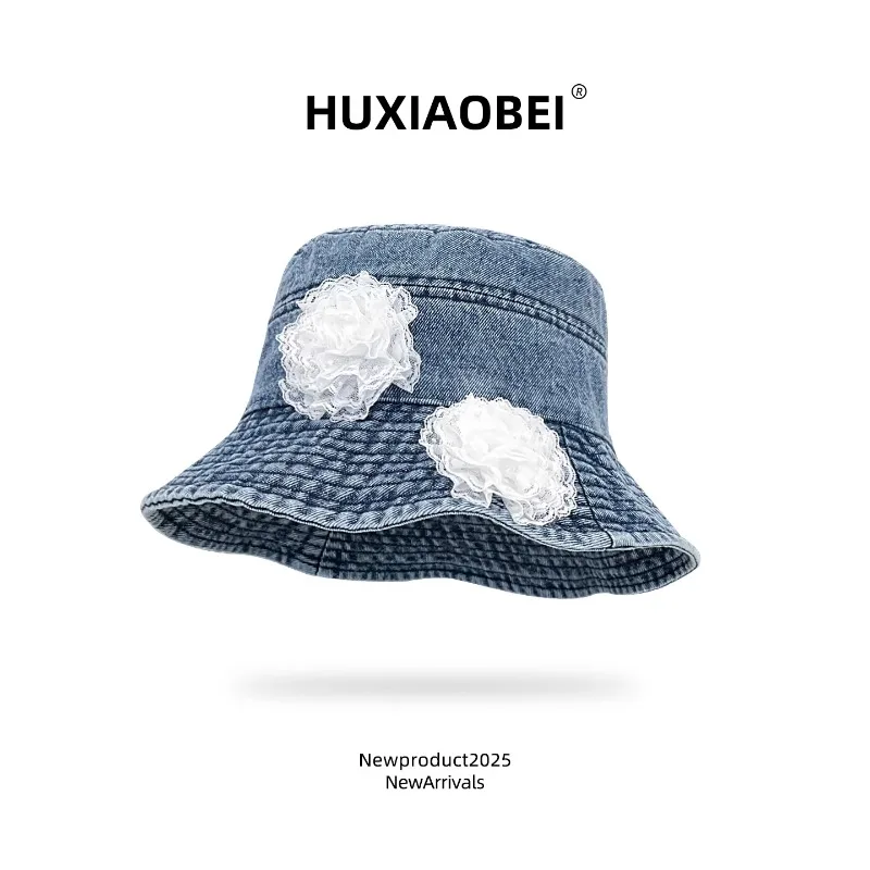 Ins Korean Lace Flower Sweet Denim Bucket Hat Women's Spring and Summer Vacation Casual Versatile Sunshade Temperament Sun Cap
Ins Korean Lace Flower Sweet Denim Bucket Hat Women's Spring and Summer Vacation Casual Versatile Sunshade Temperament Sun Cap