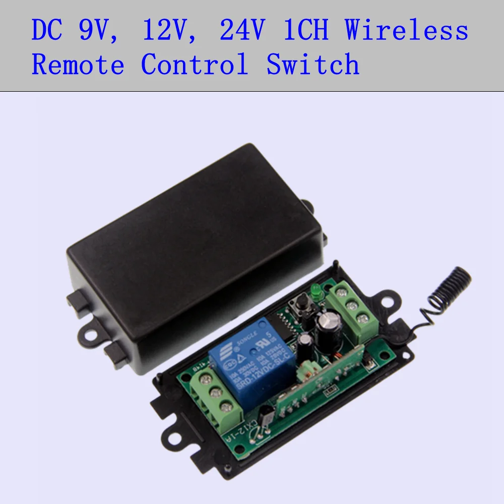433MHz Wireless Remote Control 1-Channel DC 9V 12V 24V Controller RF Control Door Lock, Fan, LED Light - 4 Switch Module
433MHz Wireless Remote Control 1-Channel DC 9V 12V 24V Controller RF Control Door Lock, Fan, LED Light - 4 Switch Module