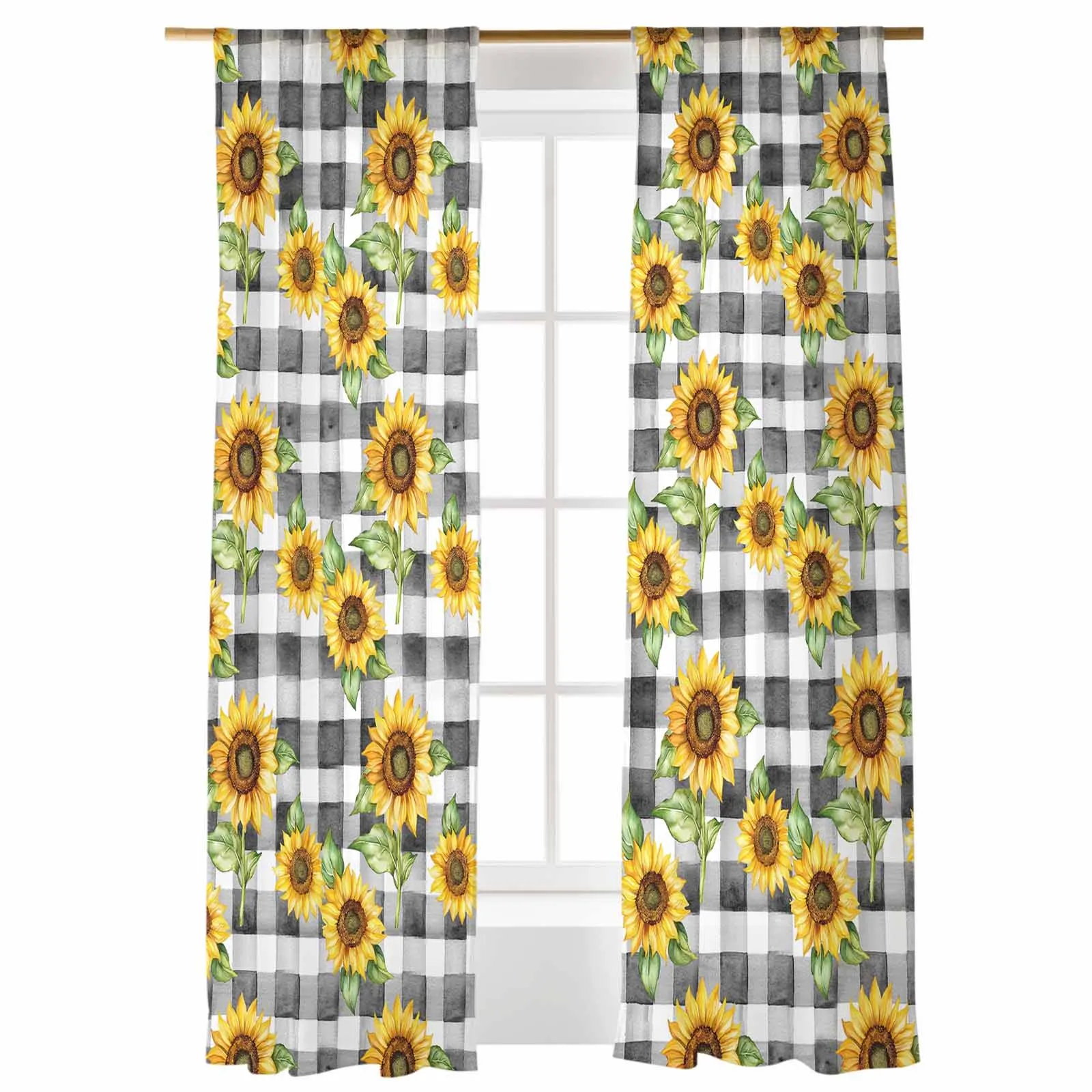 Country Sunflower Daisy Tulle Curtains For Living Room Bedroom Children Room Decor Sheer Curtains
Country Sunflower Daisy Tulle Curtains For Living Room Bedroom Children Room Decor Sheer Curtains