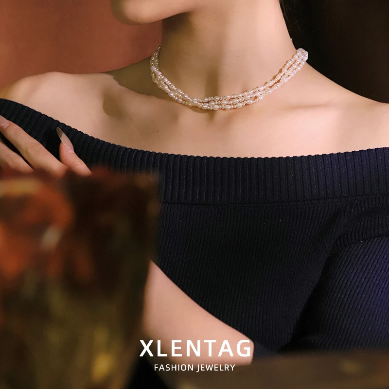Triple Layer Natural Freshwater Pearl Necklace for Women Wedding Bridal Pearl Toggle Clasp Choker Korean Style Dainty Jewelry
Triple Layer Natural Freshwater Pearl Necklace for Women Wedding Bridal Pearl Toggle Clasp Choker Korean Style Dainty Jewelry