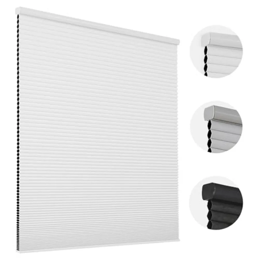 Blackout Cellular Shades 2025 Version, 24 Inch Wide White Blinds for Bedroom Windows, Cordless Honeycomb Blinds for Indoor Wind
Blackout Cellular Shades 2025 Version, 24 Inch Wide White Blinds for Bedroom Windows, Cordless Honeycomb Blinds for Indoor Wind