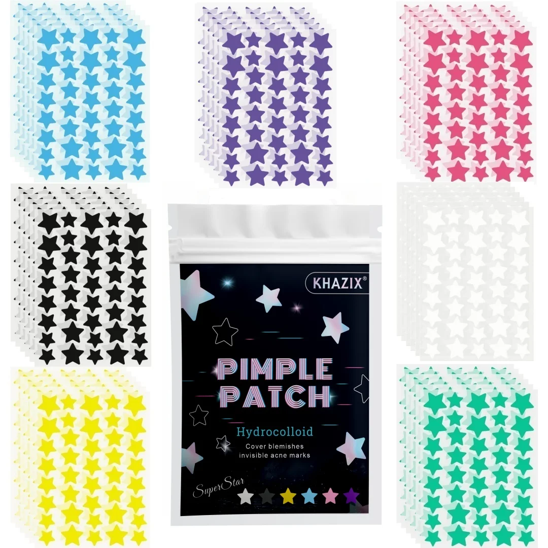 Пластыри от прыщей KHAZIX Star Shaped, гидроколлоидные патчи от акне Rainbow Pack, нежные, не вызывающие раздражения, для ежедневного ухода за кожей
Пластыри от прыщей KHAZIX Star Shaped, гидроколлоидные патчи от акне Rainbow Pack, нежные, не вызывающие раздражения, для ежедневного ухода за кожей