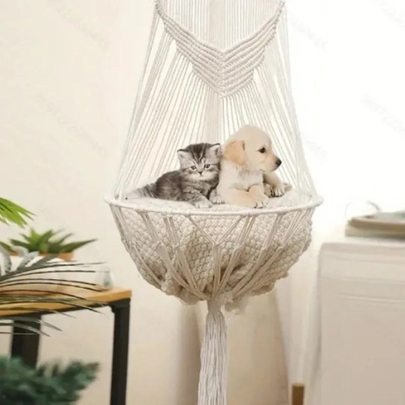Beige Useful Funny Hanging Cat Bed Hammock Handwoven Tassel Boho Cat Swing Cotton Rope Bed Kitten House Pet Supplies
Beige Useful Funny Hanging Cat Bed Hammock Handwoven Tassel Boho Cat Swing Cotton Rope Bed Kitten House Pet Supplies