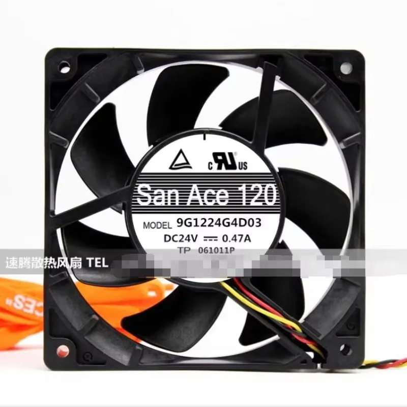 SANYO DENKI 9G1224G4D03 DC 24V 0.47A 120x120x25mm 3-Wire Server Cooling Fan
SANYO DENKI 9G1224G4D03 DC 24V 0.47A 120x120x25mm 3-Wire Server Cooling Fan