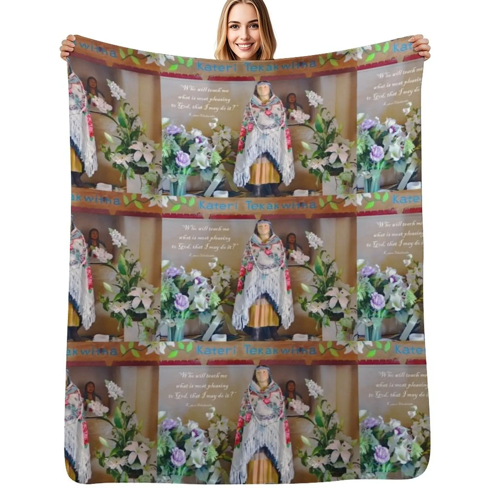 Saint Kateri Tekakwitha Isleta Pueblo New Mexico Throw Blanket Ultra Soft Flannel Fleece Blanket for All Seasons
Saint Kateri Tekakwitha Isleta Pueblo New Mexico Throw Blanket Ultra Soft Flannel Fleece Blanket for All Seasons