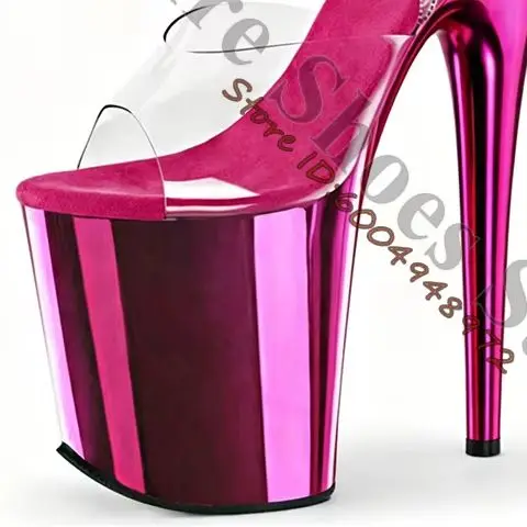 Clear PVC Ankle Strap Platform Sandals Burgundy Suede Insole Super Thin Stiletto Shoes Exotic Pole Dance Stage Performance Heels
Clear PVC Ankle Strap Platform Sandals Burgundy Suede Insole Super Thin Stiletto Shoes Exotic Pole Dance Stage Performance Heels