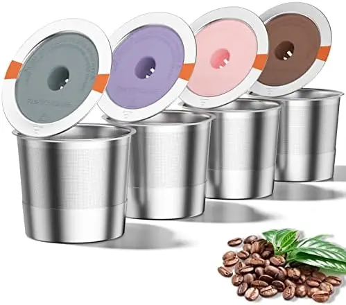 RETHONE Reusable K-Cups - 4 Pack Stainless Steel Coffee Filters for Keurig 1.0 & 2.0, BPA-Free
RETHONE Reusable K-Cups - 4 Pack Stainless Steel Coffee Filters for Keurig 1.0 & 2.0, BPA-Free