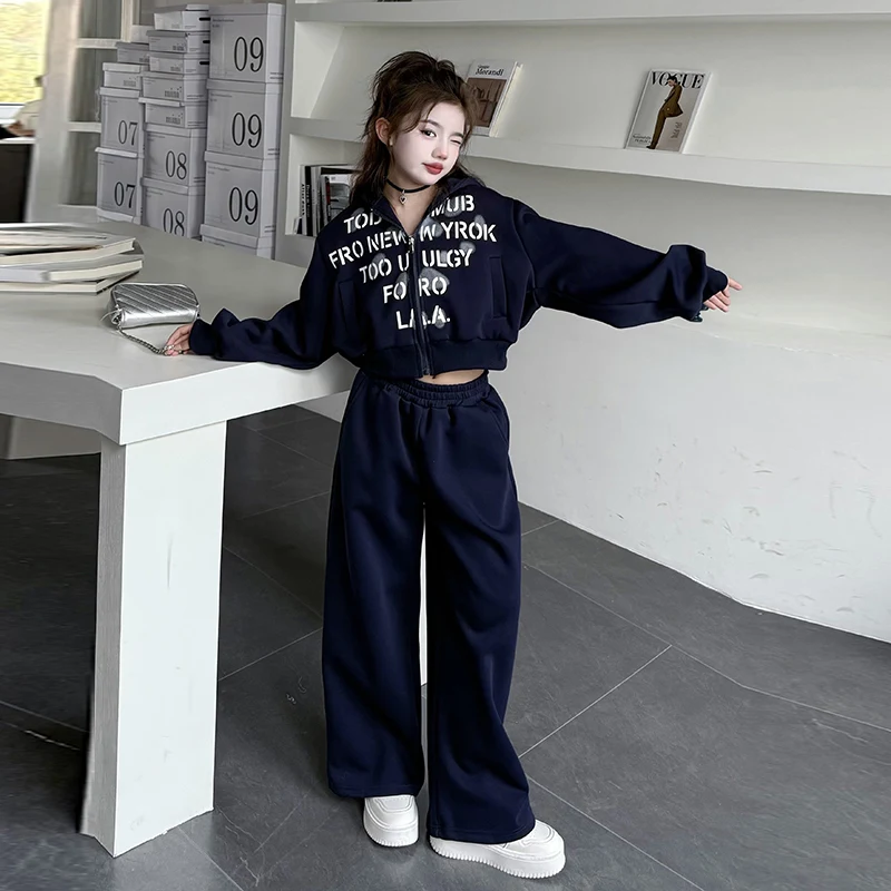 Girl Size 4-14Y Hooded Top+Pants Bottom Clothing Suit 2025 Autumn New Korean Edition Kids Fashion Simple Style Baggy Cool Sets
Girl Size 4-14Y Hooded Top+Pants Bottom Clothing Suit 2025 Autumn New Korean Edition Kids Fashion Simple Style Baggy Cool Sets