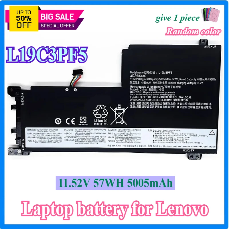 L19C3PF5 L19D3PF3 L19C3PF4 L19M3PF6 L19L4PF1 Laptop Battery for Lenovo Ideapad 5-15IIL05 81YK 5-15ARE05 81YQ Series
L19C3PF5 L19D3PF3 L19C3PF4 L19M3PF6 L19L4PF1 Laptop Battery for Lenovo Ideapad 5-15IIL05 81YK 5-15ARE05 81YQ Series