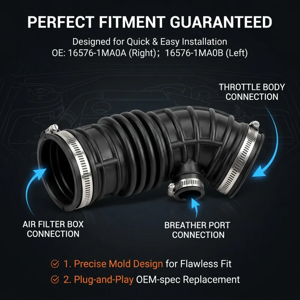 NEW Engine Intake Hose Pipe 16576-1MA0A 16576-1MA0B Left/Right For Infiniti M37 3.7L M25 M35 M45165761MA0A 165761MA0B
NEW Engine Intake Hose Pipe 16576-1MA0A 16576-1MA0B Left/Right For Infiniti M37 3.7L M25 M35 M45165761MA0A 165761MA0B