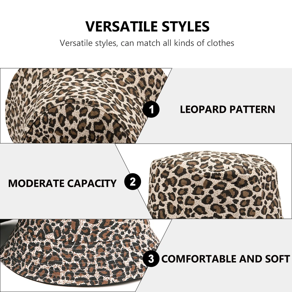 Leopard Print Bucket Hat Women Cotton Sun Visor Khaki Leopard Fisherman Hat Summer Hats Windproof Breathable Gift
Leopard Print Bucket Hat Women Cotton Sun Visor Khaki Leopard Fisherman Hat Summer Hats Windproof Breathable Gift