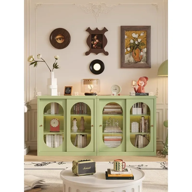 Low cabinet Floor-to-ceiling student bookshelf French bookcase Wrought iron sliding door Bookcase TV cabinet
Low cabinet Floor-to-ceiling student bookshelf French bookcase Wrought iron sliding door Bookcase TV cabinet