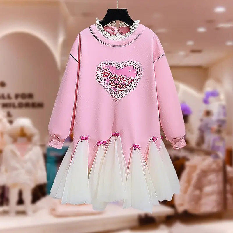 Teenage Girls' Mesh Dress Autumn/Winter New Collection Children's Loose Cartoon Long Sleeve Sanitary Dress
Teenage Girls' Mesh Dress Autumn/Winter New Collection Children's Loose Cartoon Long Sleeve Sanitary Dress