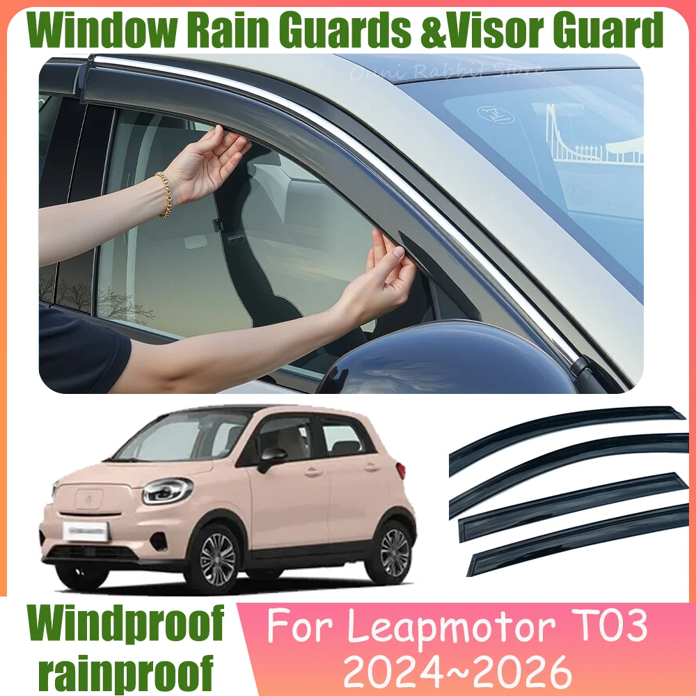 For Leapmotor T03 2024~2026 2025 Car Window Sunshade Rain Guards Side Window Visor Guard Rain Cover Waterproof Parts Accessories
For Leapmotor T03 2024~2026 2025 Car Window Sunshade Rain Guards Side Window Visor Guard Rain Cover Waterproof Parts Accessories