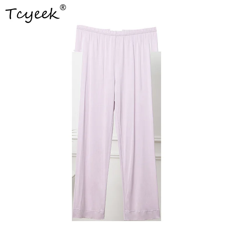 Tcyeek, 100%Natural Silk Elegant Sleeping Pants, Women Solid Elastic Waist, Casual Cool Loose Trousers, Summer Autumn B48019QM
Tcyeek, 100%Natural Silk Elegant Sleeping Pants, Women Solid Elastic Waist, Casual Cool Loose Trousers, Summer Autumn B48019QM