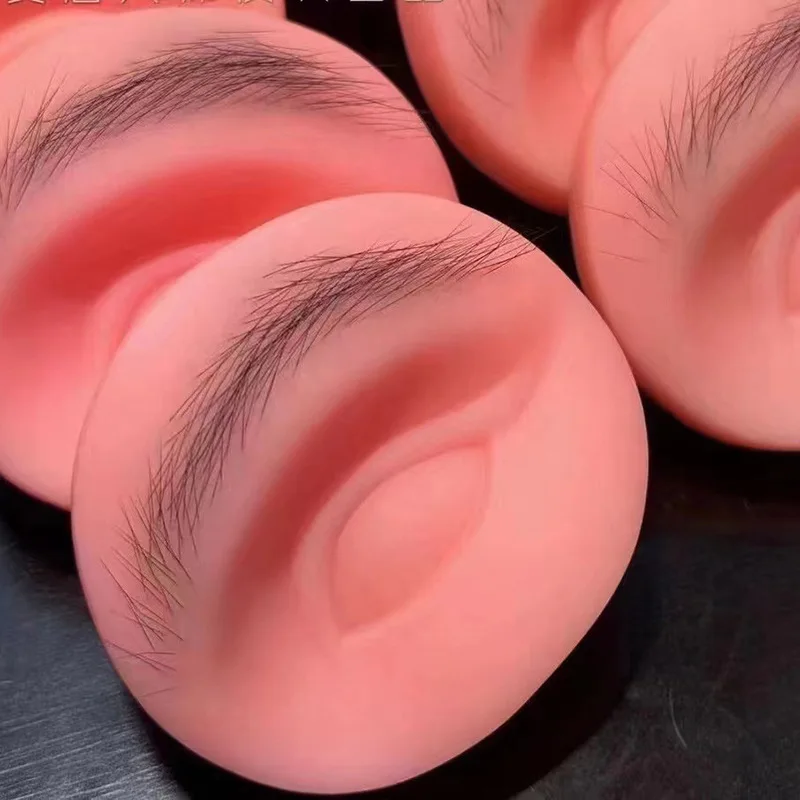 Three-Dimensional Eyebrow And Eye Module With Eye Practice Skin Simulation Human Soft Silicone Line Eyebrow For Beginners