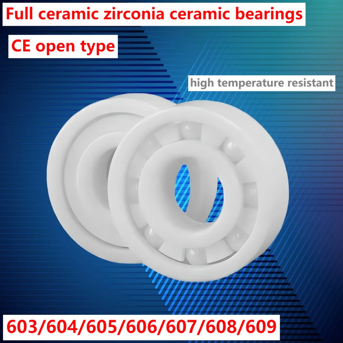 2PCS High temperature resistant all ceramic zirconia ceramic bearings micro bearings 603/604/605/606/607/608/609 series 
2PCS High temperature resistant all ceramic zirconia ceramic bearings micro bearings 603/604/605/606/607/608/609 series
