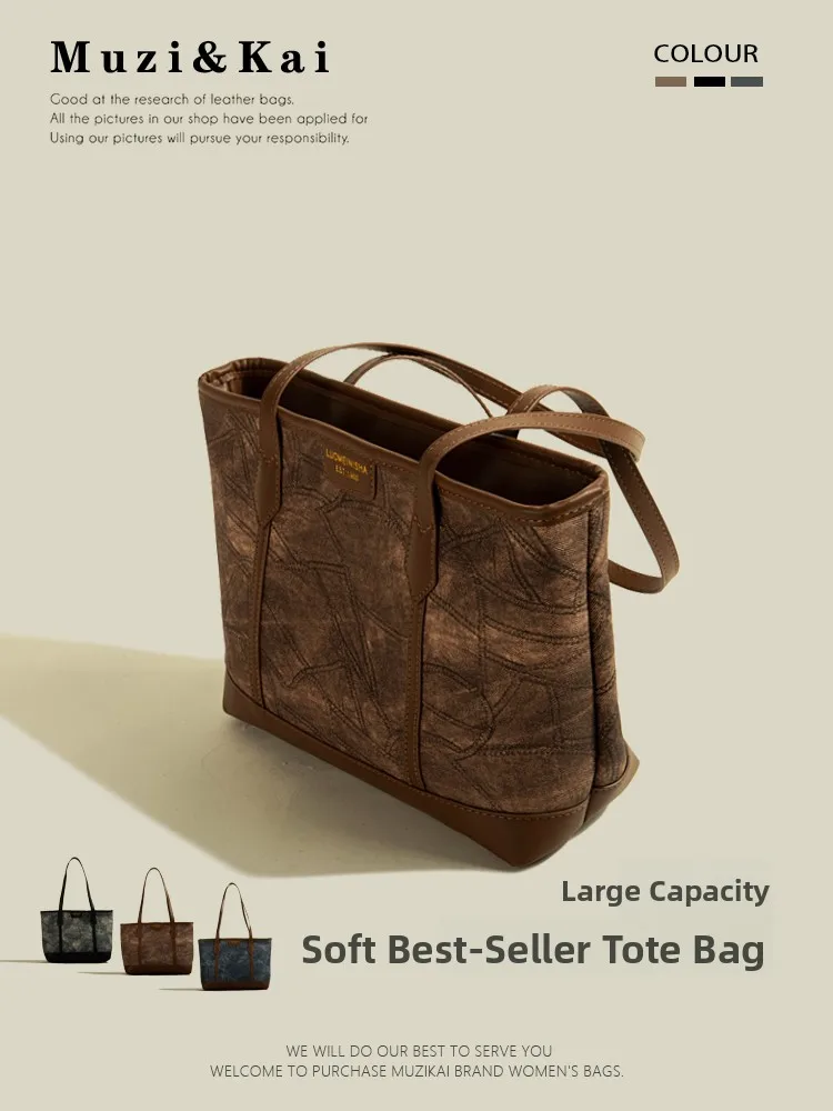 MuziKai Retro Underarm Tote Bag Large Capacity Commuter Bag Single Shoulder Bag for Class Fashionable New 2026 Handbag
MuziKai Retro Underarm Tote Bag Large Capacity Commuter Bag Single Shoulder Bag for Class Fashionable New 2026 Handbag