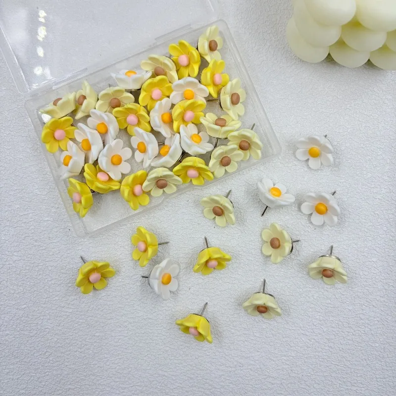 20pcs/set 3 Color Petal Flower Push Pins Decorative Thumb Tacks for Bulletin Board Photo Wall Office Home Corkboard Accessories
20pcs/set 3 Color Petal Flower Push Pins Decorative Thumb Tacks for Bulletin Board Photo Wall Office Home Corkboard Accessories