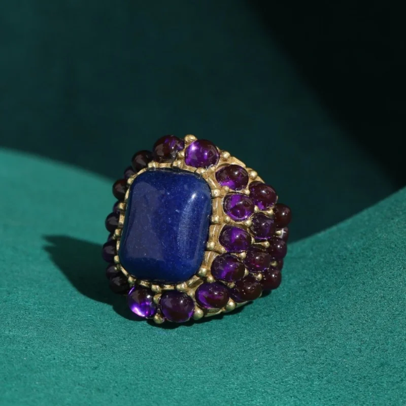 Vintage Purple Rings Natural Stone Gold Color for Woman High Quality Jewelry Luxury Brand Designer Festival Elegant Accessories
Vintage Purple Rings Natural Stone Gold Color for Woman High Quality Jewelry Luxury Brand Designer Festival Elegant Accessories