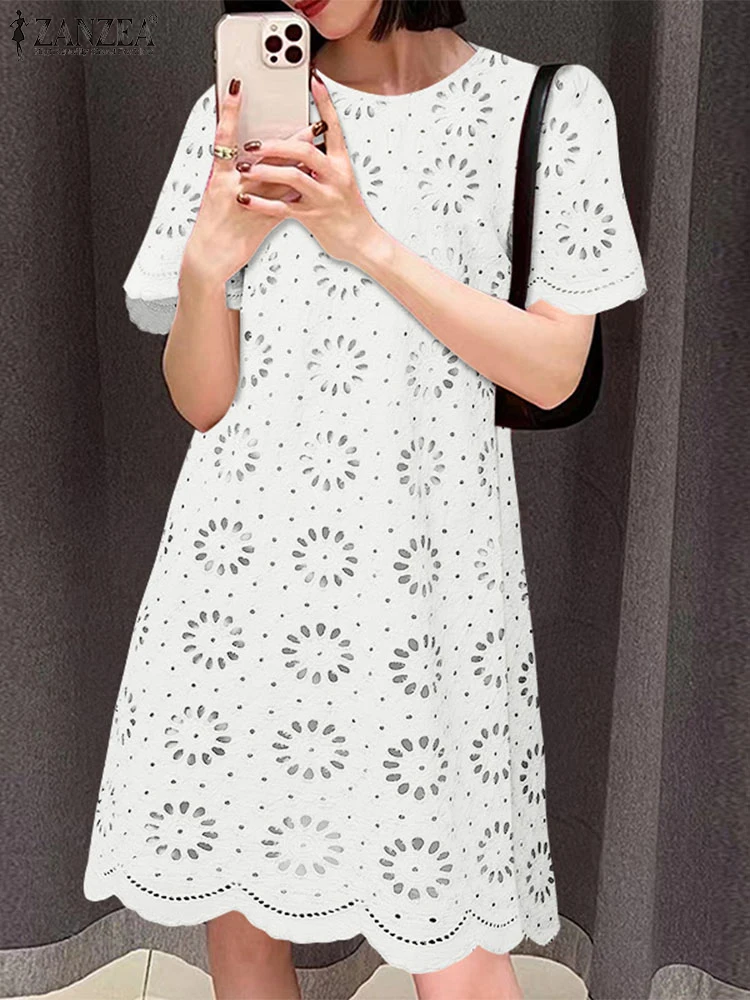 ZANZEA Summer Women Dresses 2025 Elegant Lace Patchwork Sundress Fashion O Neck Short Sleeve Hollow Out Holiday Party Vestidos
ZANZEA Summer Women Dresses 2025 Elegant Lace Patchwork Sundress Fashion O Neck Short Sleeve Hollow Out Holiday Party Vestidos