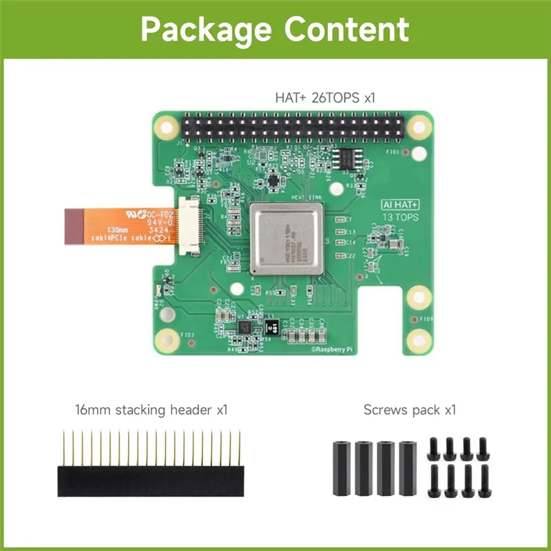 Изысканный для Raspberry Pi AI HAT+, встроенный ускоритель Hailo-8 AI для быстрого сборки широкого диапазона приложений с питанием от искусственного интеллекта
Изысканный для Raspberry Pi AI HAT+, встроенный ускоритель Hailo-8 AI для быстрого сборки широкого диапазона приложений с питанием от искусственного интеллекта