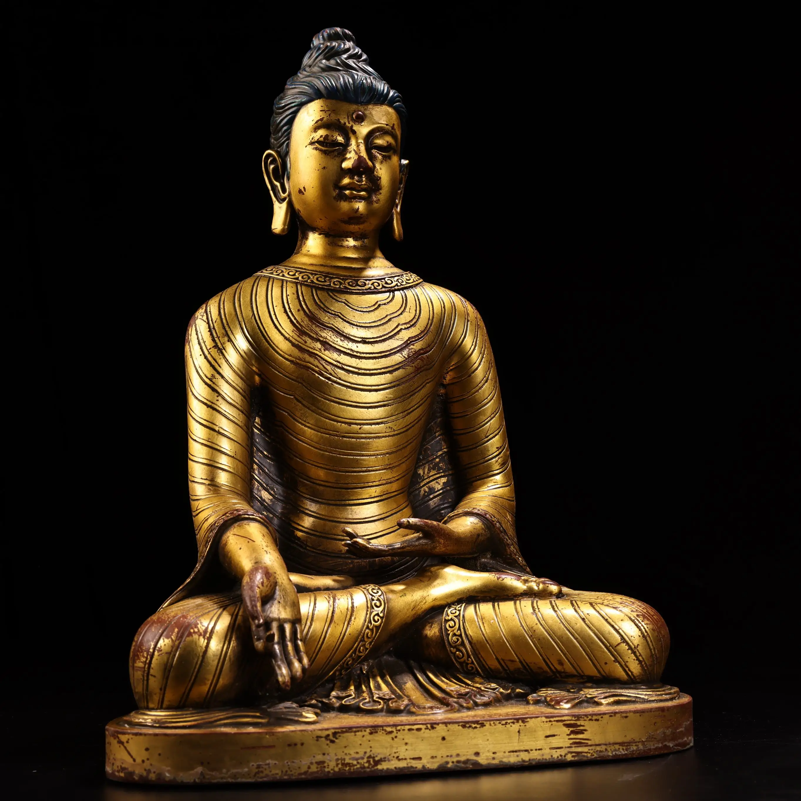 14"Xizang Folk Collection Old Purple Bronze Gilded High Relief Parinirvana Shakyamuni Sitting Buddha Amitabha Worship Hall
14"Xizang Folk Collection Old Purple Bronze Gilded High Relief Parinirvana Shakyamuni Sitting Buddha Amitabha Worship Hall