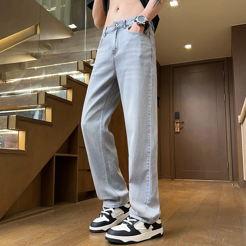 2025 Spring and Summer American Trendy Brand Loose Jeans Men's Retro Casual Straight Versatile Trousers Smoke Gray Blue Gray
2025 Spring and Summer American Trendy Brand Loose Jeans Men's Retro Casual Straight Versatile Trousers Smoke Gray Blue Gray