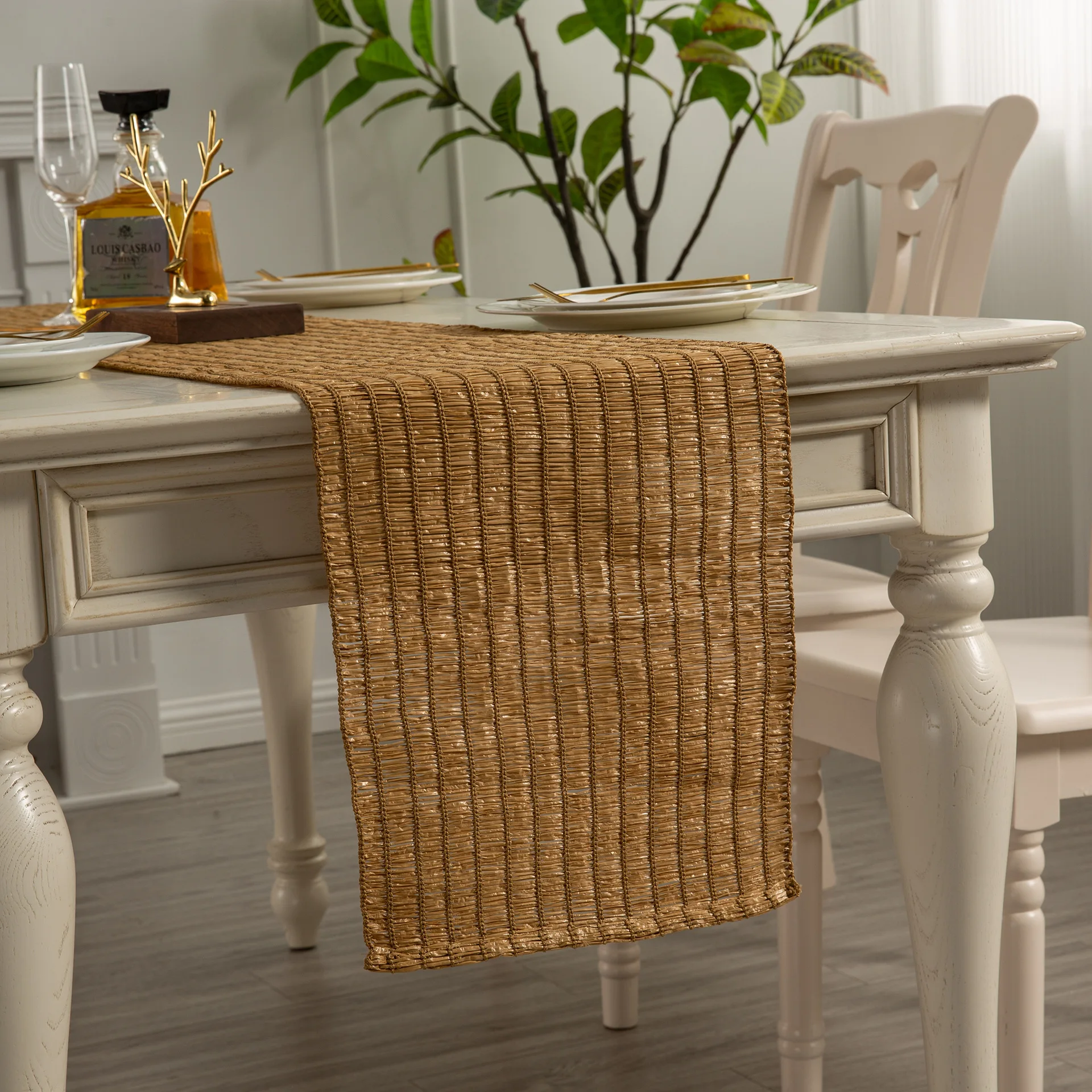 Rustic Table Runner Imitation Straw Weaving Style Table Runner for Home Decor, Boho Table Runner, Brown Farmhouse Style
Rustic Table Runner Imitation Straw Weaving Style Table Runner for Home Decor, Boho Table Runner, Brown Farmhouse Style