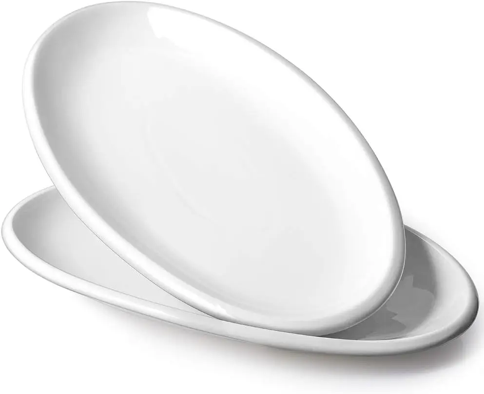 16" Large Oval Porcelain Serving Platters Set of 2 for Entertaining, Dinner Parties, Appetizers
16" Large Oval Porcelain Serving Platters Set of 2 for Entertaining, Dinner Parties, Appetizers